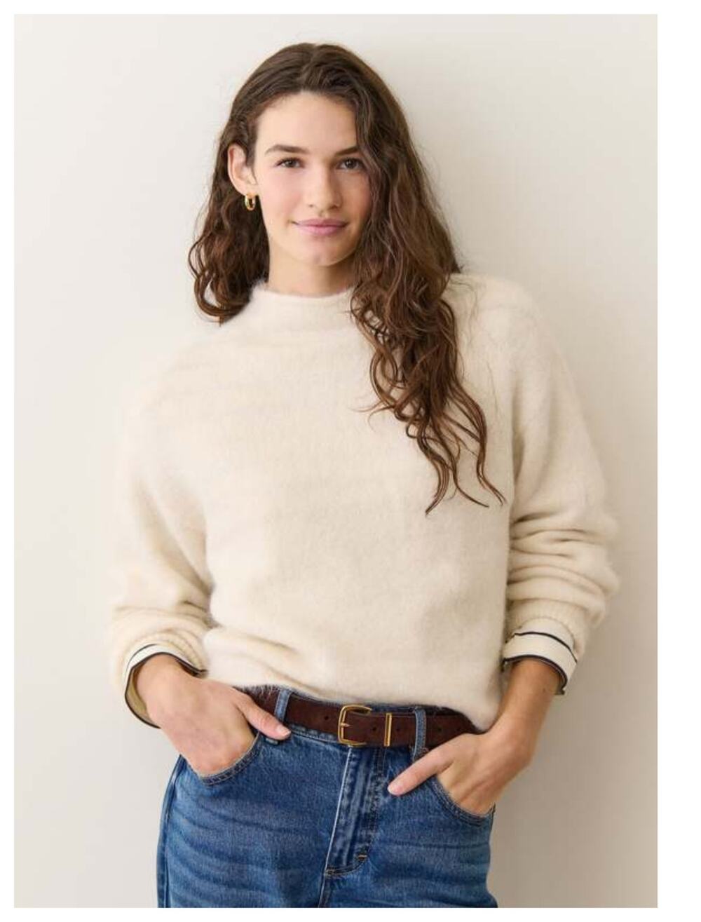 NEW Marine Layer Suri Alpaca Blend Funnel Neck Sweater Size XS